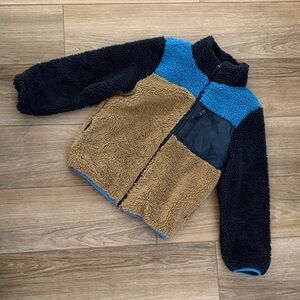 H&M Blue and Tan Kids Fleece Jacket